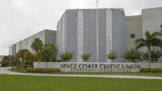 Space Coast Credit Union Headquarters covers all windows in preparation of the arrival of Hurrican Irma in Melbourne, Florida on September 9, 2017. Hurricane Irma is the largest Atlantic hurricane in recorded history with bands extending out nearly 300 mi