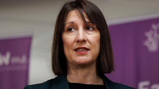 Britain's Chancellor of the Exchequer Rachel Reeves visits Maidstone Hospital in Maidstone, England, Tuesday Dec. 10, 2024. (Dan Kitwood/Pool via AP)