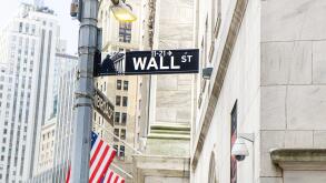 Wall and Broad Street Signs, New York City, New York, USA