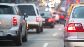 Traffic jam through New York City