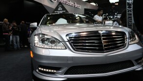 mercedes benz car front grill head lights s class
