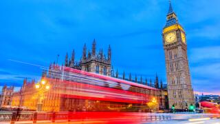 London, United Kingdom. The Big Ben and Palace of Westminster.