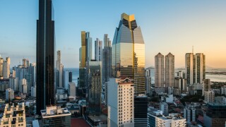 modern skyscraper building city skyline of Panama City -