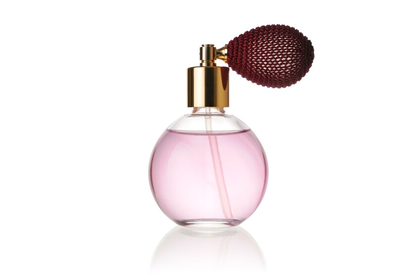 Perfume Bottle Against a White Background