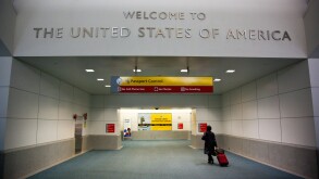 Welcome to the United States of America Passport Control in Newark Liberty Airport