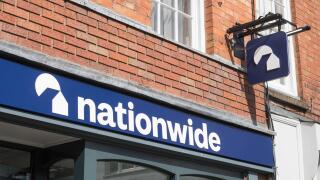 The new Nationwide logo at a branch in Ludlow, England, UK