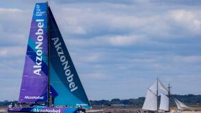 AkzoNobel Ocean Racing during the Ocean race Europe Prologue on May 28, 2021 off Lorient, France - Photo Thomas Deregnieaux / DPPI / LiveMedia