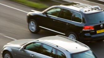 Cars on motorway. UK