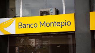 Banco Montepio Sign in LIsbon, Portugal