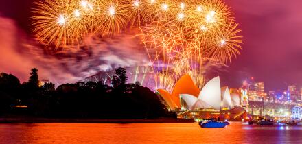 New Years Eve Fireworks and Celebration in Sydney, Australia