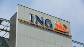 A logo sign outside of a facility occupied by the ING Group in Milan, Italy on September 3, 2016.