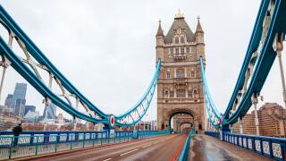 Tower bridge in London, Great Britain. Image shot 06/2015. Exact date unknown.