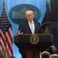 Washington, USA. 6th Apr, 2026. U.S. President Donald Trump speaks during a press conference at the White House in Washington, DC, the United States, April 6, 2026. Trump said Monday that Iran could be "taken out" in one night and that night "might" be Tu