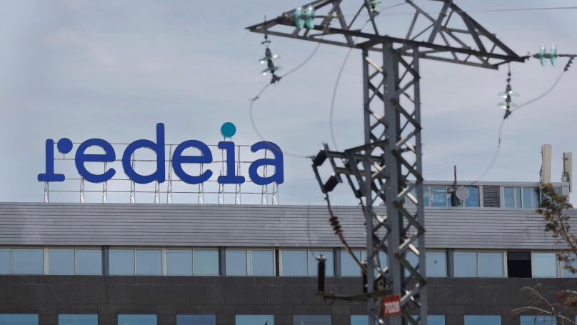 Facade of the headquarters of Red Electrica Corporacion, on March 29, 2023, in Madrid (Spain). Red Electrica Corporacion, S.A., whose trade name is Redeia, is a Spanish multinational business group that operates in the international electricity market as 