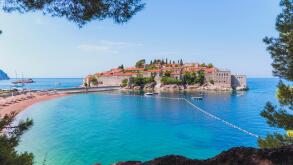 Sveti Stefan, near Budva, Montenegro.
