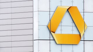 facade with logo of the headquarter of bank 'Commerzbank' in Frankfurt (Main)