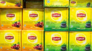 Sofia, Bulgaria - 19 December 2018: Different sorts of Lipton Tea Boxes on a shelf.