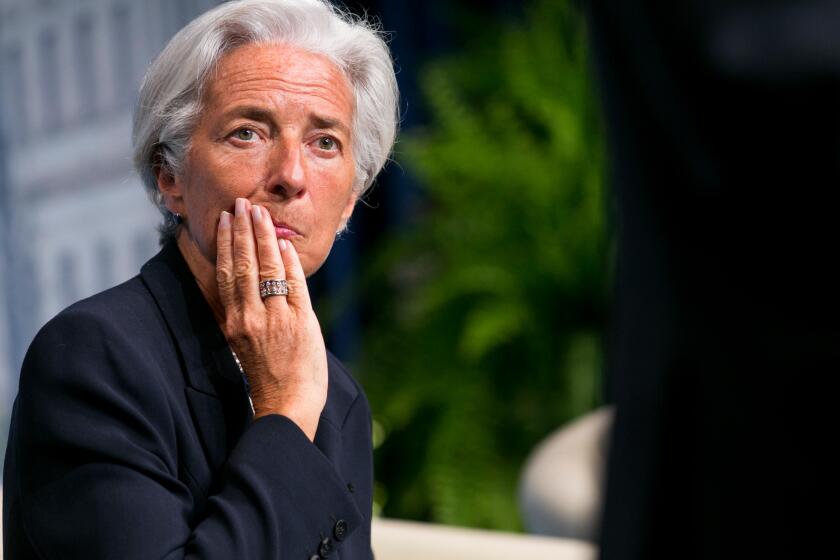 Washington DC, US. 2nd July, 2014. International Monetary Fund Managing Director Christine Lagarde participates in the Inaugural Michel Camdessus Central Banking Lecture on financial stability at the IMF Headquarters in downtown Washington, DC on July 2, 