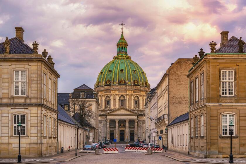 Copenhagen Denmark, city skyline at Amalienborg Palace