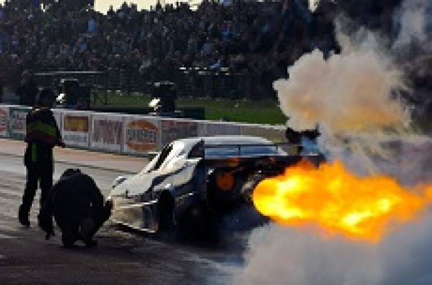 Drag Car Flaming Exhaust