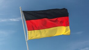 germany flag on fky background