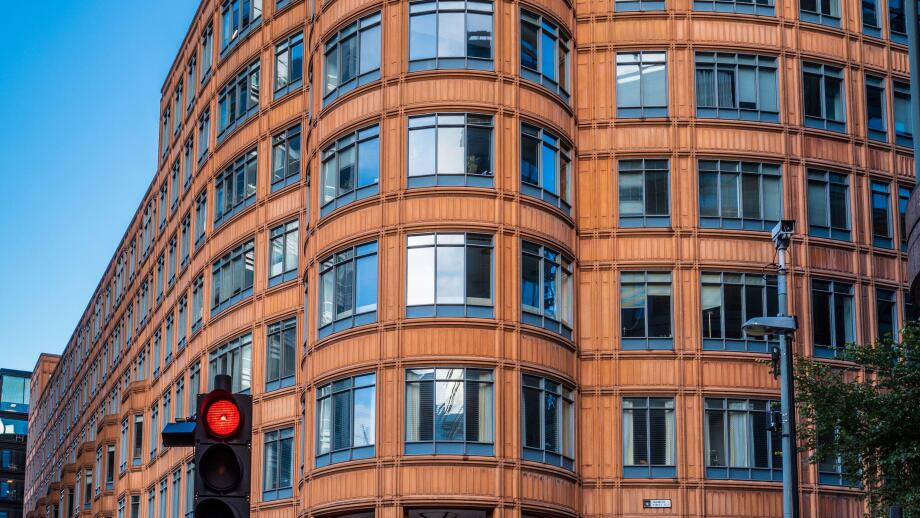 Credit Agricole London - Credit Agricole London HQ at Broadwalk House, 5 Appold St, London. Credit Agricole CIB Corporate & Investment Banking.