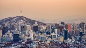 Seoul, South Korea City skyline.