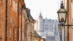 An alley in Gamla stan, Stockholm, Sweden.