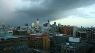 London skyline from the South looking North East, UK, Great Britain. Image shot 2008. Exact date unknown.