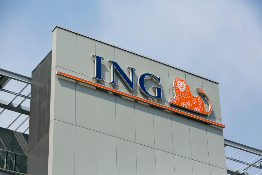 A logo sign outside of a facility occupied by the ING Group in Milan, Italy on September 3, 2016.