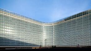 Brussels Berlaymont Building. Headquarters of the European Commission, EC, the executive of the European Union, EU. Brussel Bruxelles Belgium Europe.