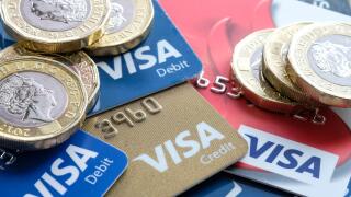 Visa Debit and Credit Cards with new Pound Coins