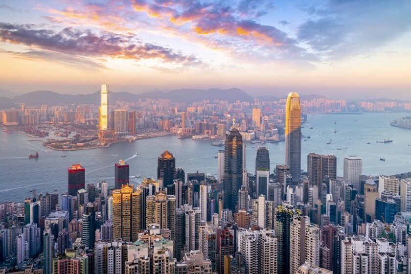 Hong Kong City Skyline and Architectural Landscape..