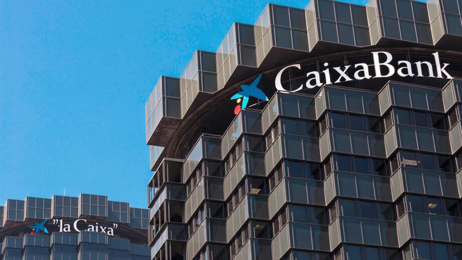 CaixaBank headquarters and the Banking Fundacion "la Caixa" in Barcelona, Catalonia, Spain.