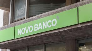 VALENCIA, SPAIN - NOVEMBER 15, 2021: Novo Banco is a Portuguese bank introduced by the Bank of Portugal to rescue assets and liabilities of Banco Espi