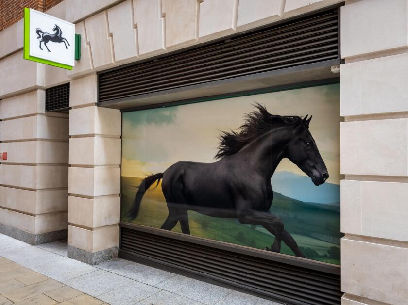 The sign, logo and trademark of LLoyds Bank.