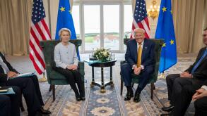 President Donald J. Trump participates in a Bilateral with the President of the European
Commission Ursula von der Leyen at the Trump Turnberry golf course in Turnberry, Scotland, Friday, July 27, 2025. (Official White House Photo by Daniel Torok)