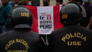 Lima, Peru. 09th Dec, 2022. Supporters of former Peruvian President Castillo demonstrate for his release and the closure of Congress. Peruvian President Castillo, ousted by parliament, has been remanded in custody by the country's judiciary. Credit: Lucas