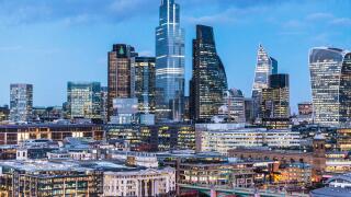 City of London Financial District at Dusk. London Square Mile.