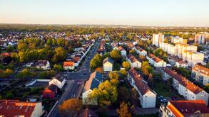 Neu-Isenburg panorama. Frankfurt, Hesse, Germany.