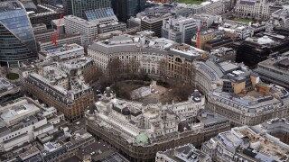 Aeriel view of Finsbury Circus in the City of London
