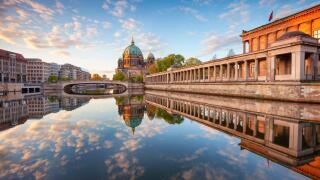 Berlin, Germany. Image of Berlin Cathedral and Museum Island in Berlin during sunrise