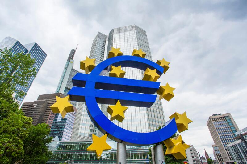 EU, Euro, Frankfurt, Germany, Europe, bank, blue, business, city, European union, image, money, monument, stars, symbol, trade,