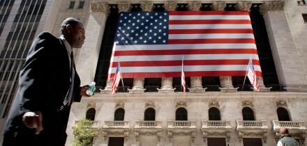 New York Stock Exchange. 11 Wall St. (closed to the public for security reasons). The building of the bag, or simply also called