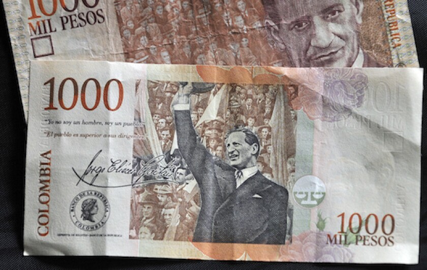 Colombia, peso, LatAm, currency, note, bill, FX