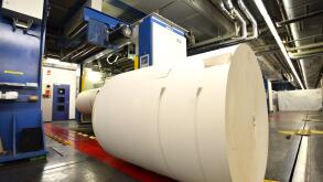 roll offset print machine in a large print shop for production of newspapers & magazines