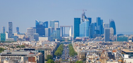The Avenue Charles de Gaulle and La Defense, Paris.. Image shot 05/2010. Exact date unknown.