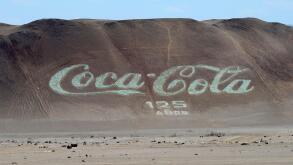 The largest Coca Cola logo in the world, made from old bottles, near Arica, Arica y Parinacota region, Chile
