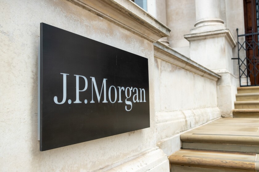 London- JP Morgan building, City of London. An American investme
