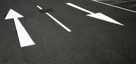 different directions